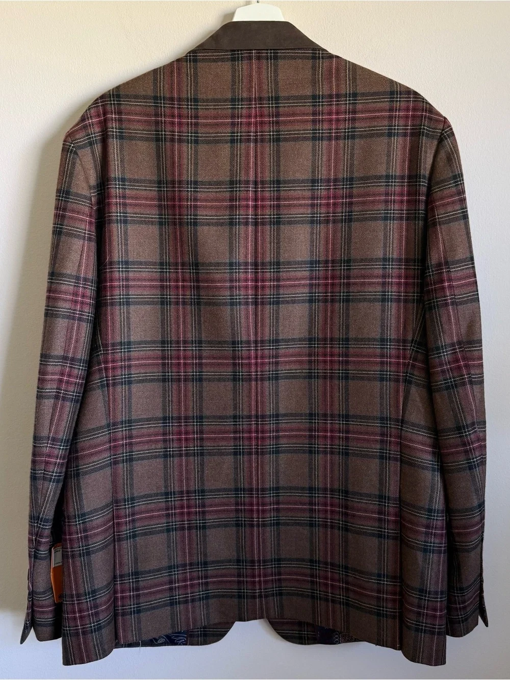 NWT Tallia Men's Camel Plaid l Blazer Sport Coat Suit Jacket 44R $295 retail